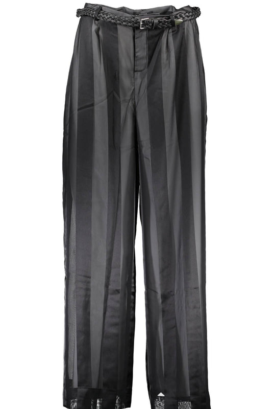 Black Polyester Women Pants