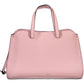 Pink Polyurethane Women Handbag