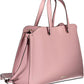 Pink Polyurethane Women Handbag