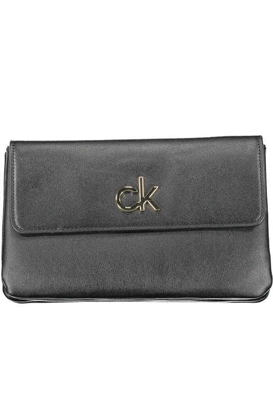 Black Polyester Women Handbag