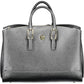 Black Polyurethane Women Handbag