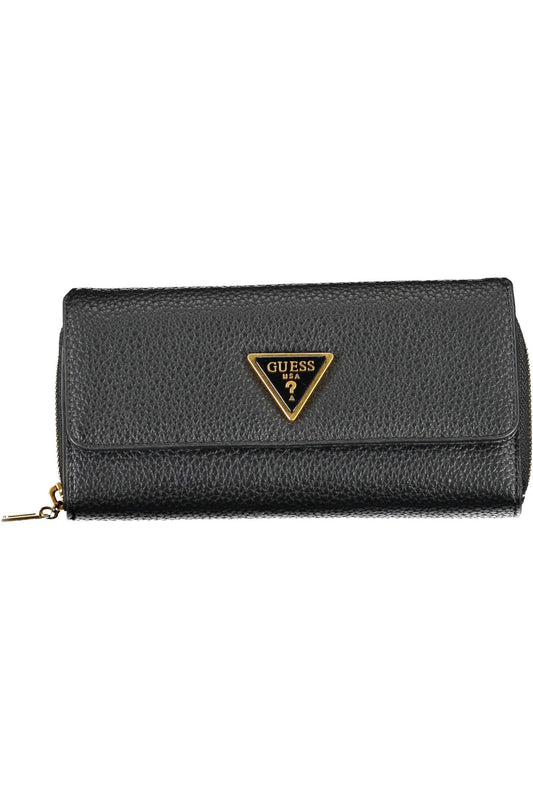 Black Polyurethane Women Wallet