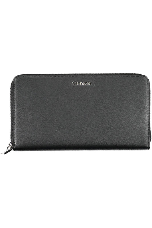 Black Polyurethane Women Wallet
