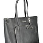 Black Polyurethane Women Handbag