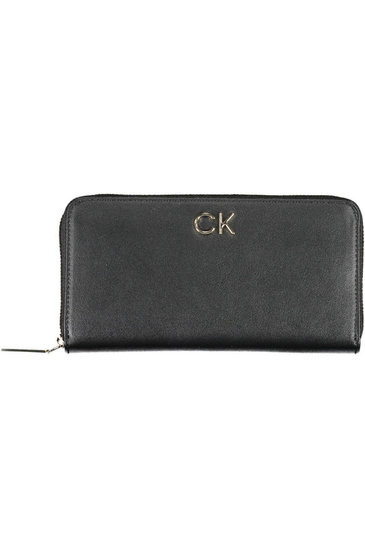 Black Polyurethane Women Wallet