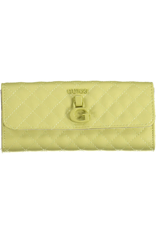 Yellow Polyurethane Women Wallet
