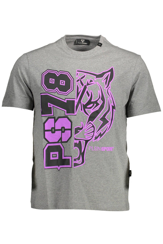 Gray Cotton Men T-Shirt