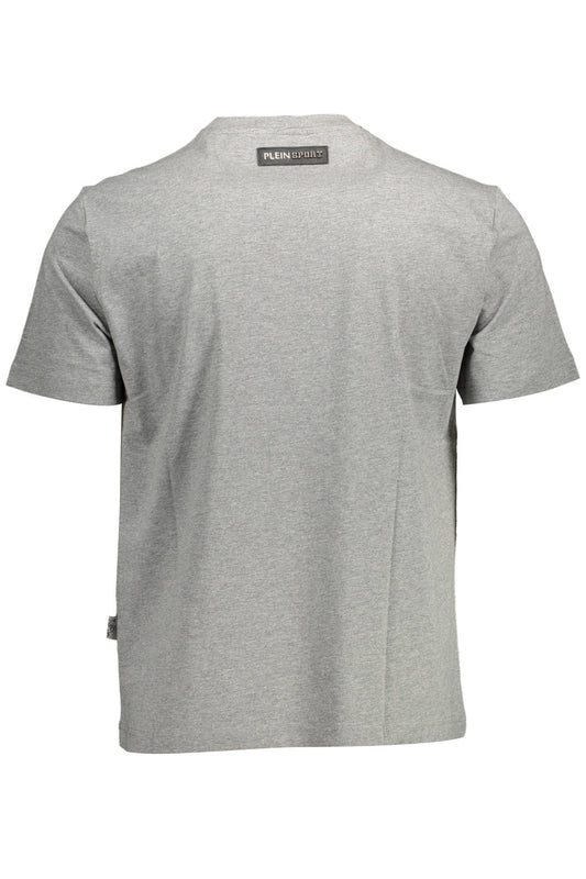 Gray Cotton Men T-Shirt