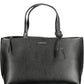 Black Polyester Women Handbag