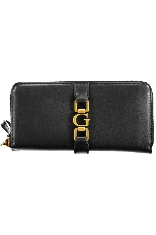 Black Polyurethane Women Wallet
