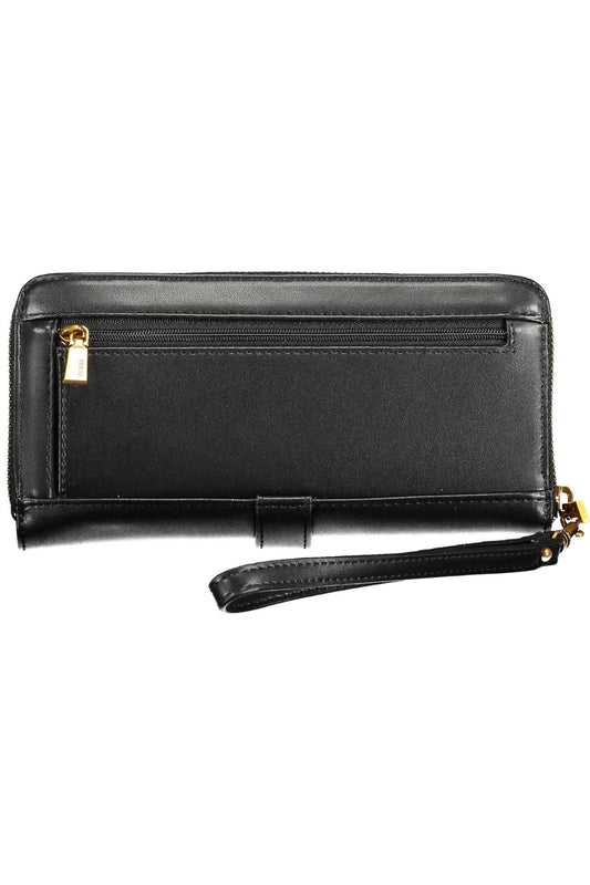 Black Polyurethane Women Wallet