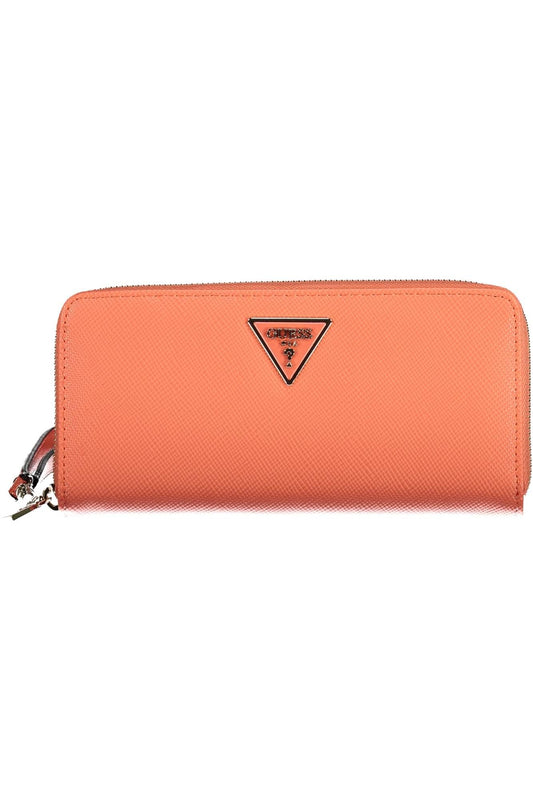 Red Polyurethane Women Wallet