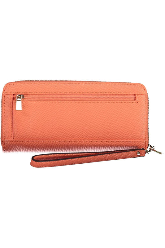 Red Polyurethane Women Wallet