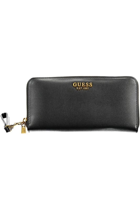 Black Polyurethane Women Wallet