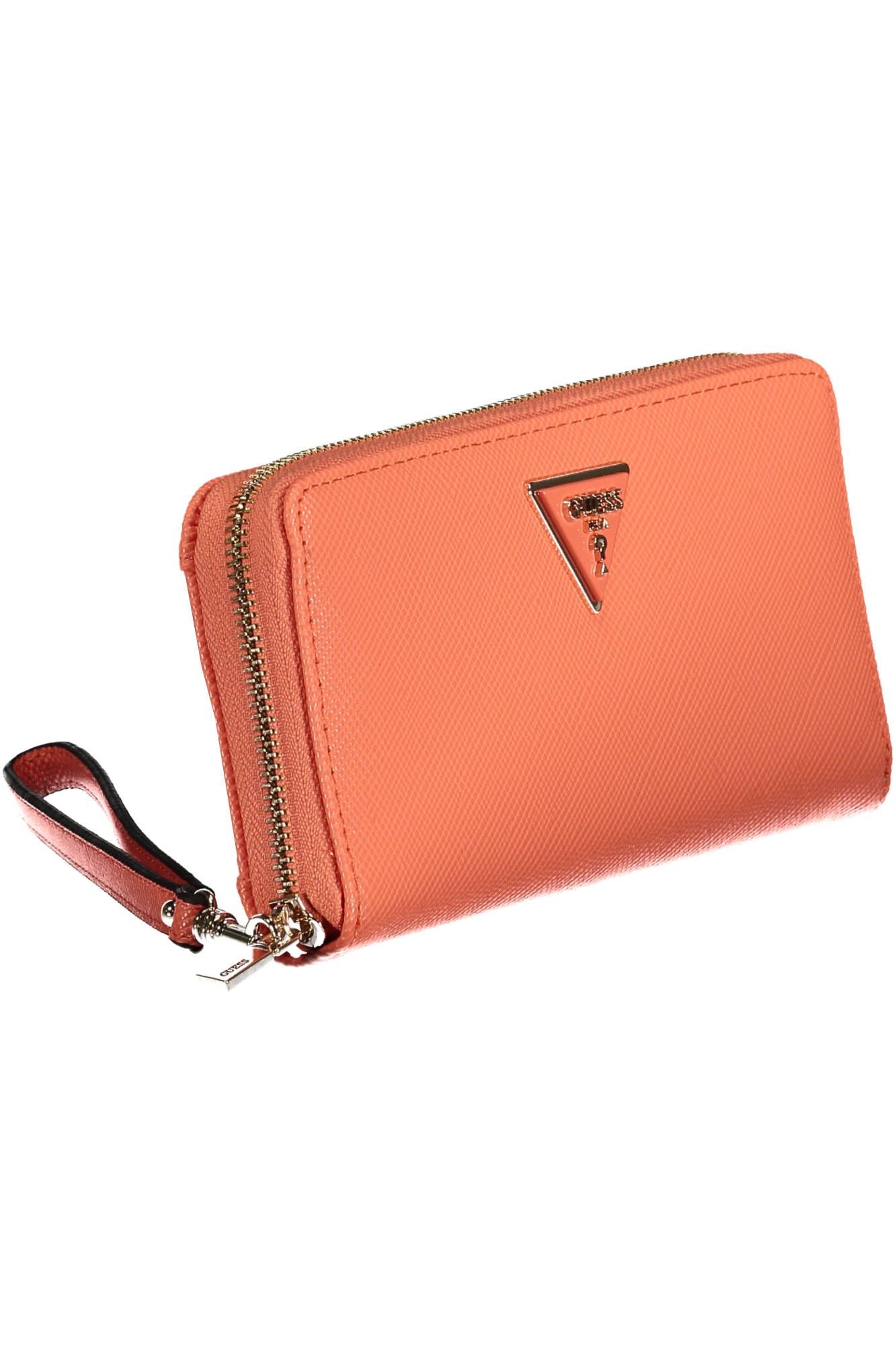 Red Polyurethane Women Wallet