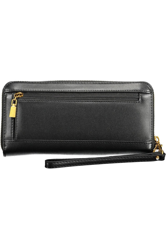 Black Polyurethane Women Wallet
