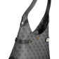 Black Polyurethane Women Handbag