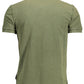 Green Cotton Men Polo Shirt