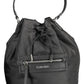 Black Polyester Women Handbag