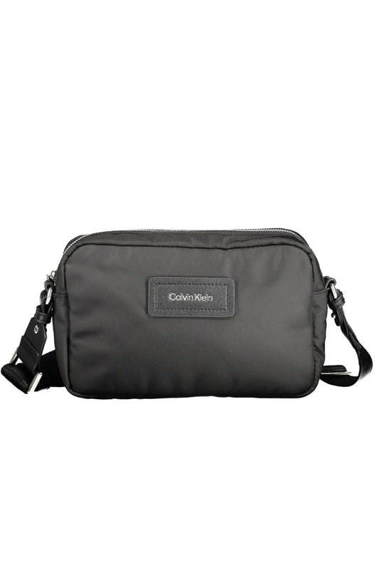 Black Polyester Women Handbag