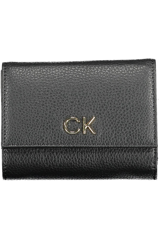 Black Polyurethane Women Wallet