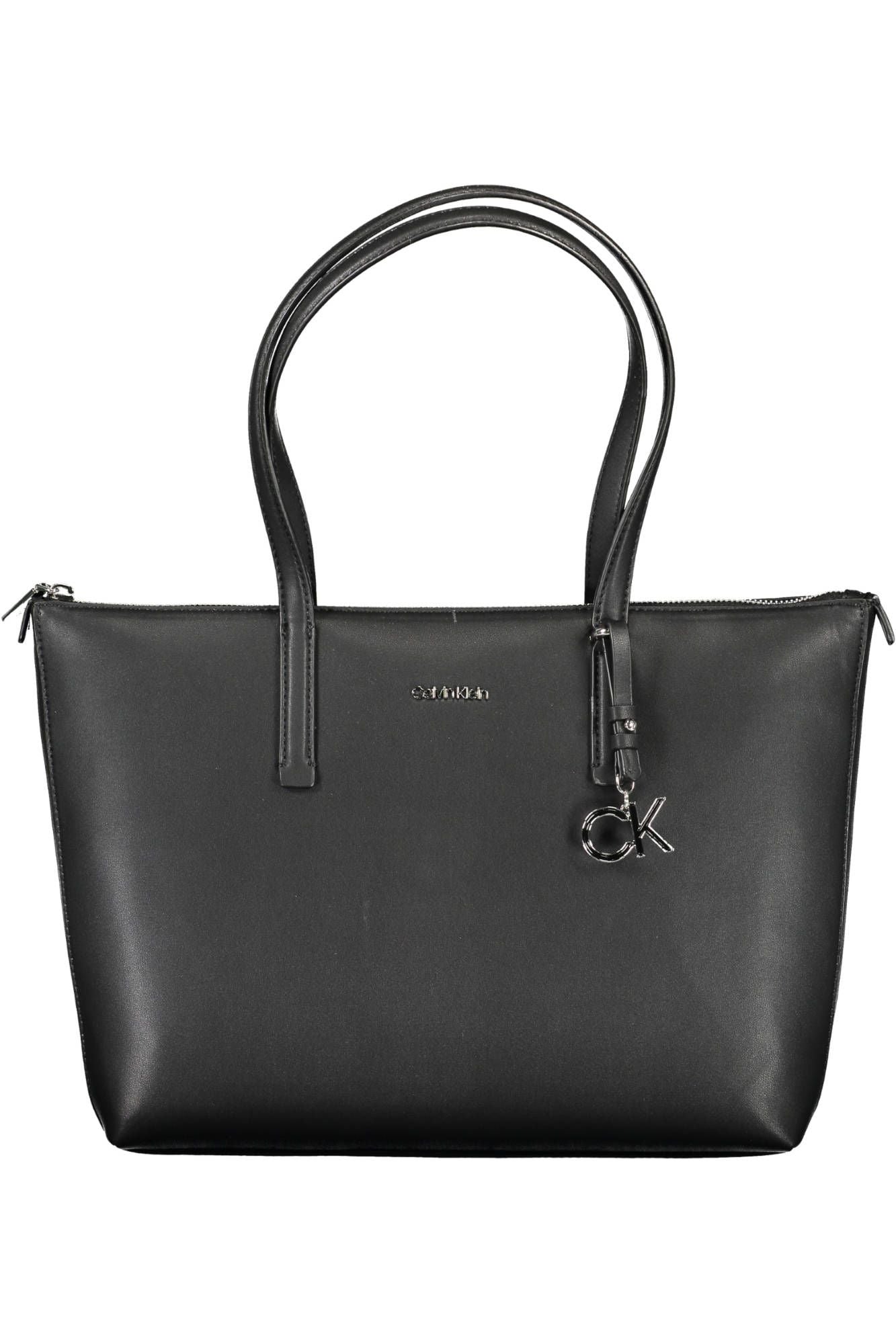 Black Polyester Women Handbag