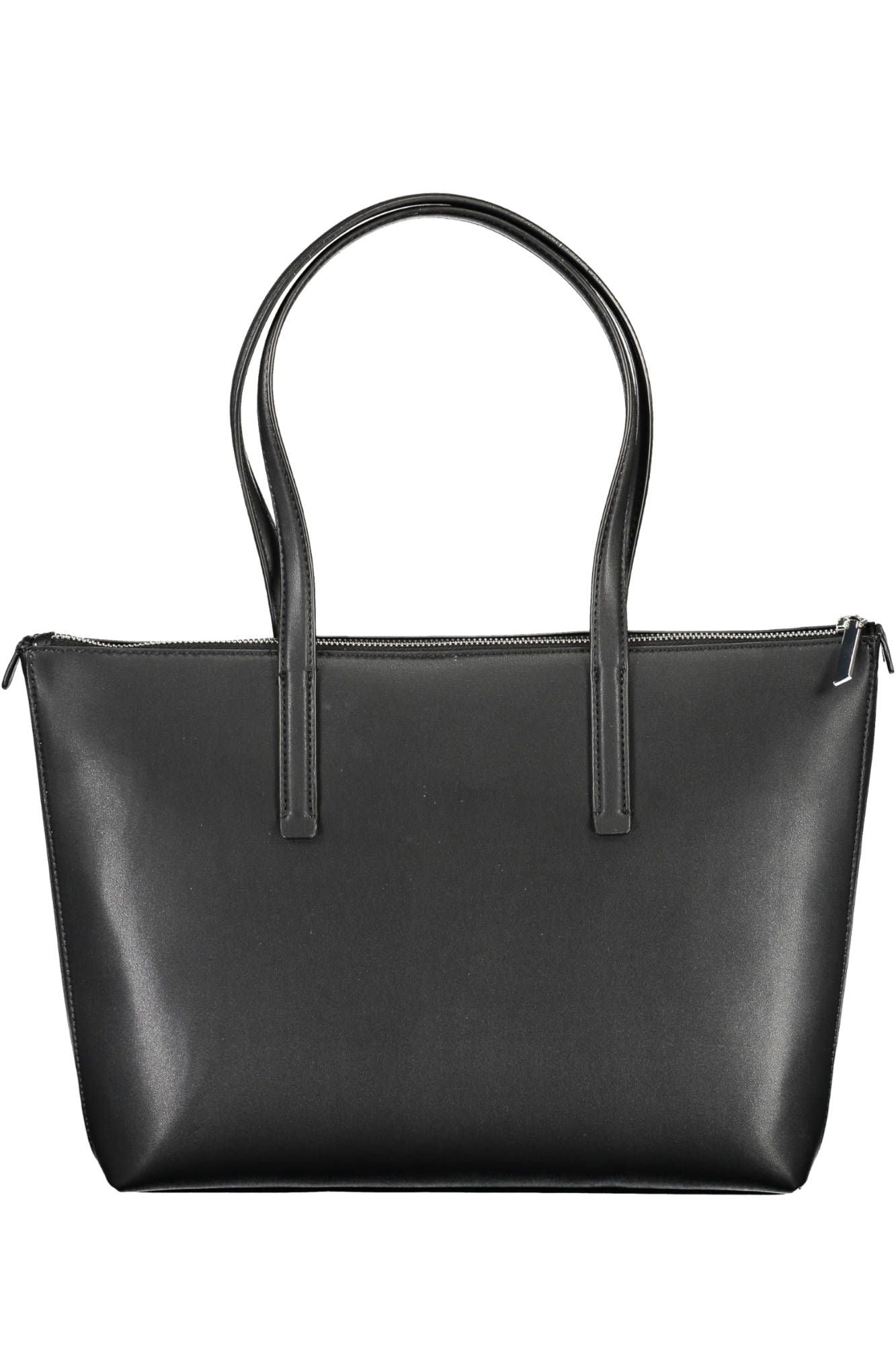 Black Polyester Women Handbag