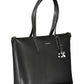 Black Polyester Women Handbag