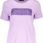 Chic Purple Crew Neck Logo Tee