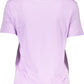 Chic Purple Crew Neck Logo Tee