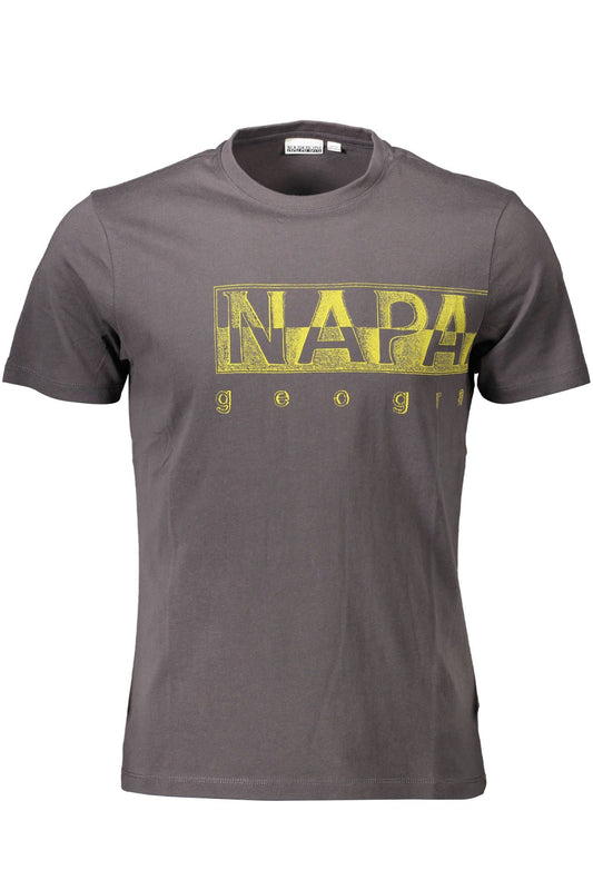 Gray Cotton Men T-Shirt