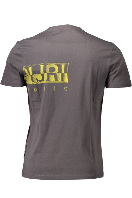 Gray Cotton Men T-Shirt