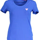 Chic Blue Cotton Tee with Iconic Logo