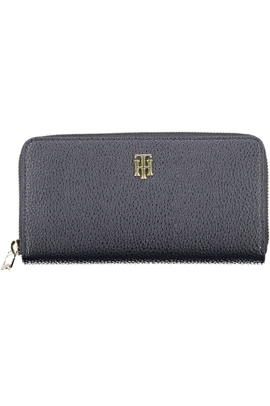 Blue Polyurethane Women Wallet