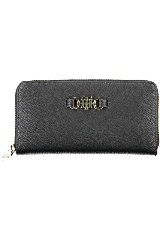 Black Polyurethane Women Wallet