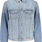 Light Blue Cotton Men Jacket