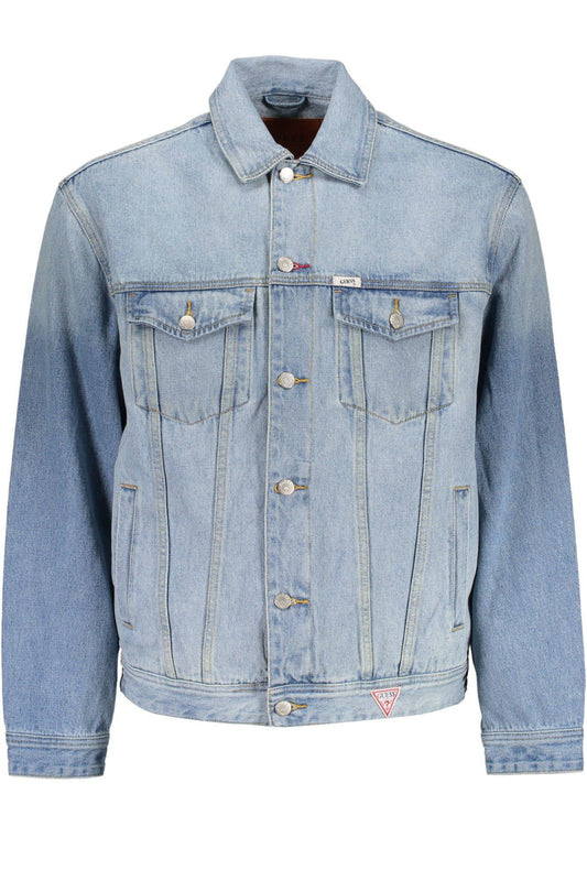 Light Blue Cotton Men Jacket