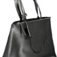 Black Polyurethane Women Handbag