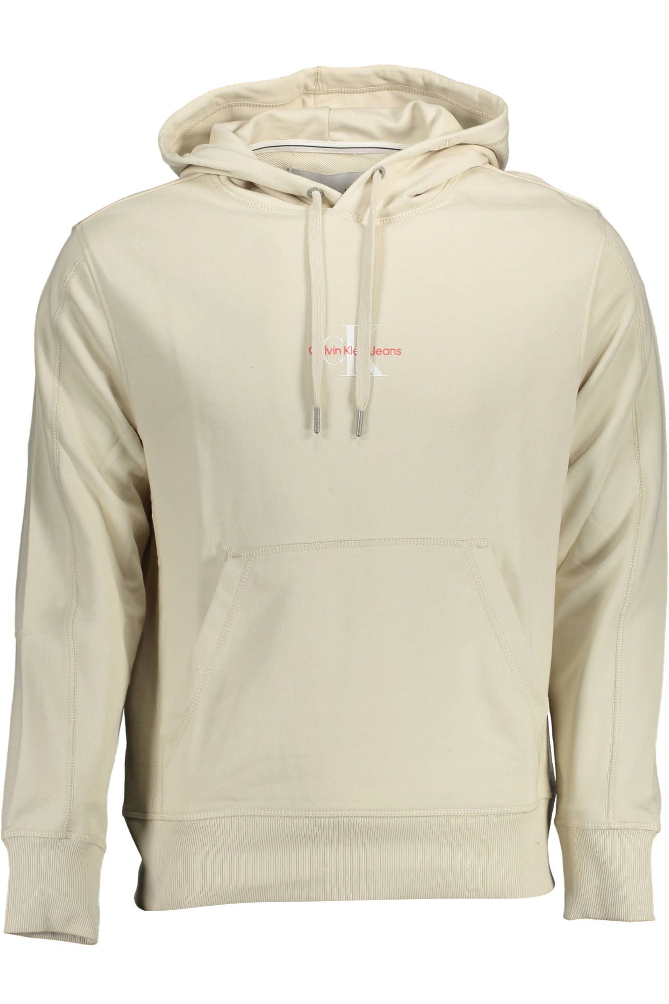 Beige Cotton Men Sweater