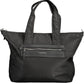 Black Polyester Women Handbag