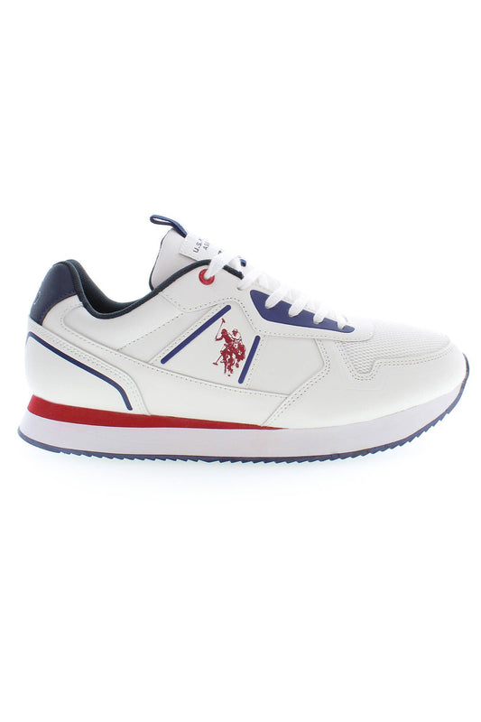 White Polyester Men Sneaker