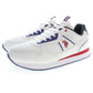 White Polyester Men Sneaker