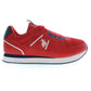 Red Polyester Men Sneaker