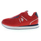 Red Polyester Men Sneaker
