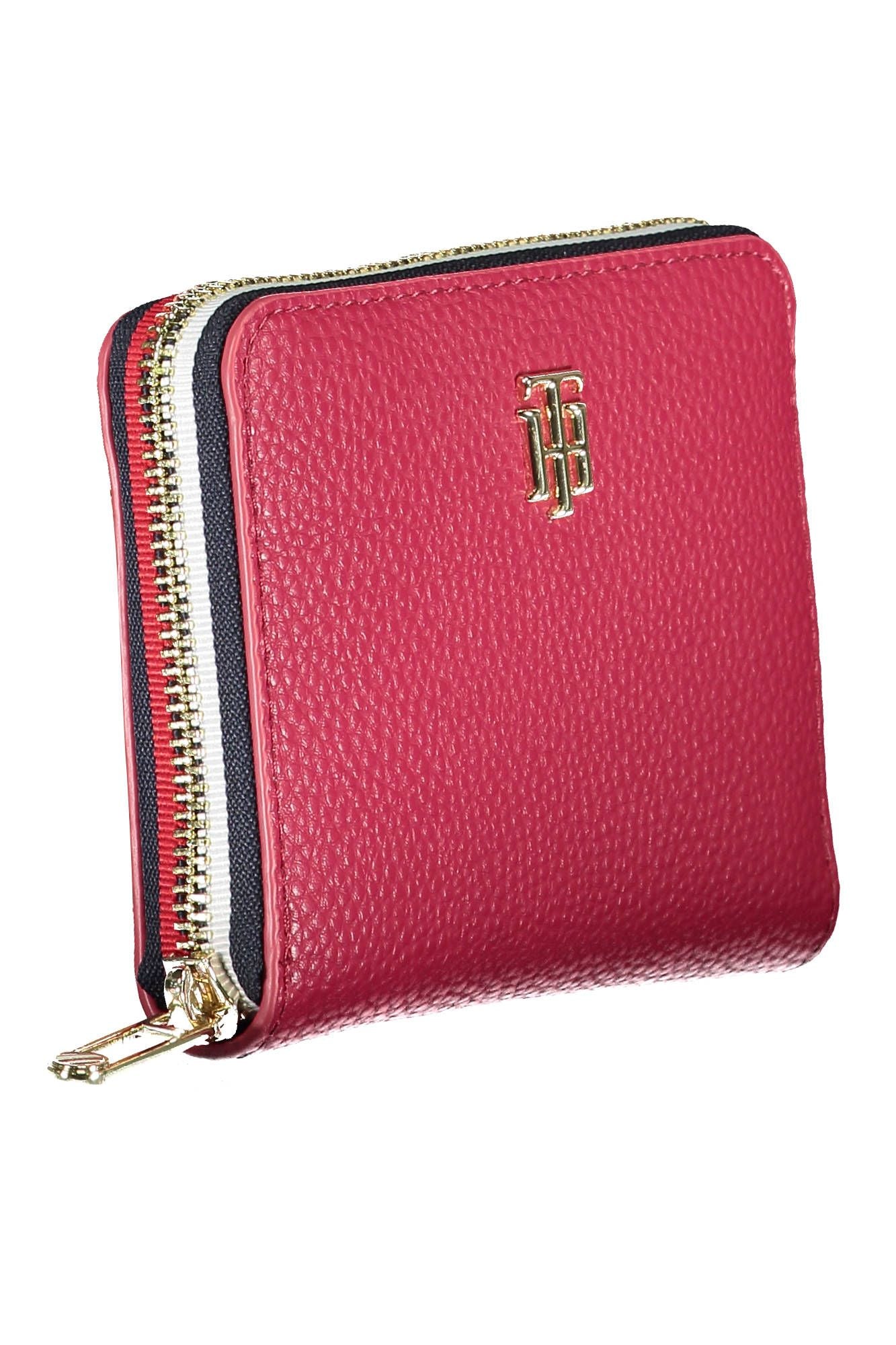 Red Polyurethane Women Wallet