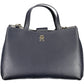 Blue Polyester Women Handbag