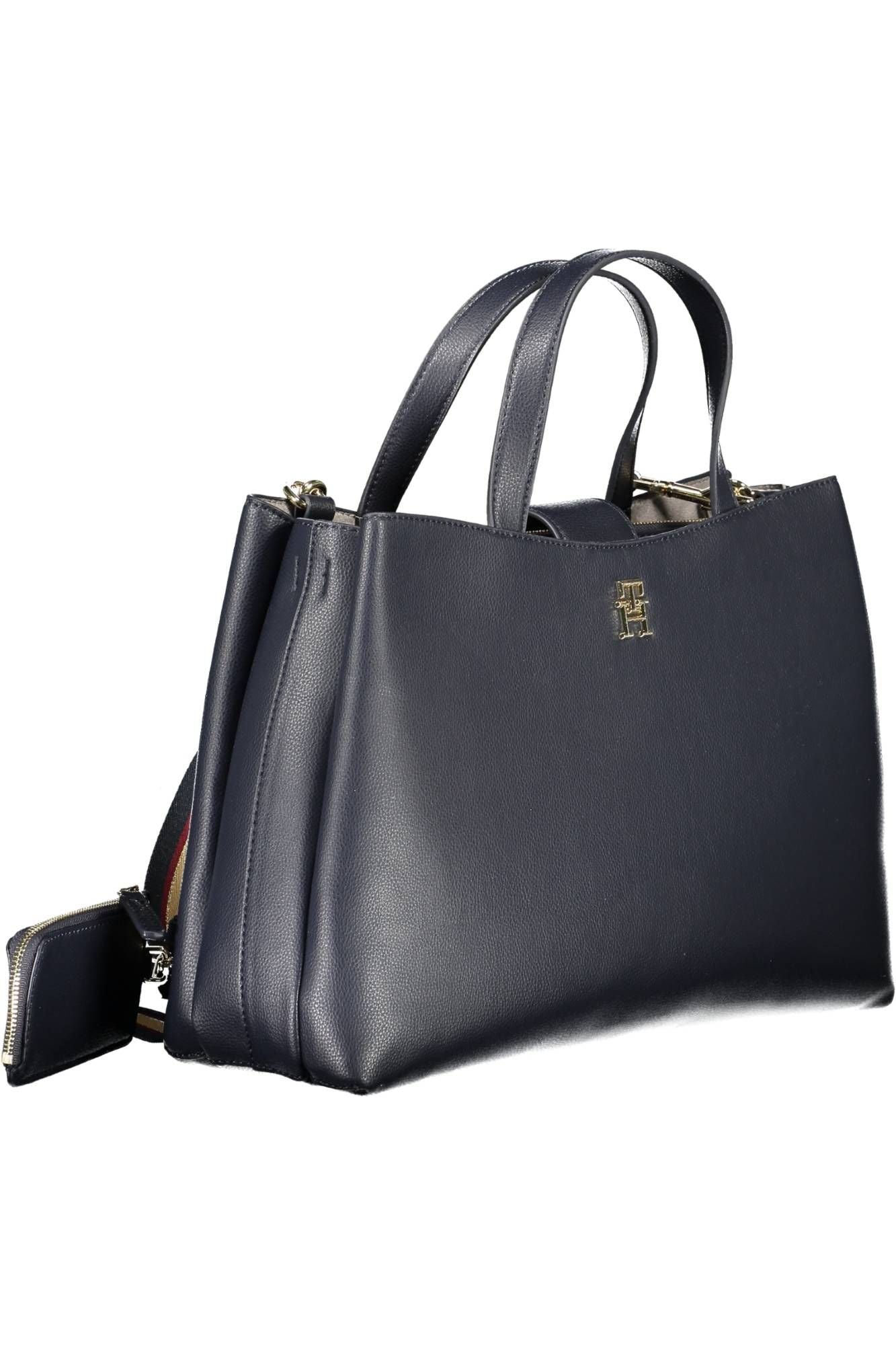 Blue Polyester Women Handbag