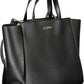 Black Polyester Women Handbag
