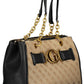Black Polyethylene Women Handbag