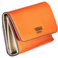 Orange Polyurethane Women Wallet